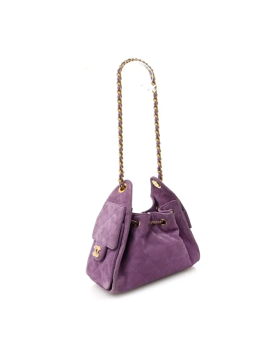Suede Quilted Mini Chanel 25 Handbag #338420C75B